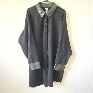 Joie Black Leather Collar & Cuff